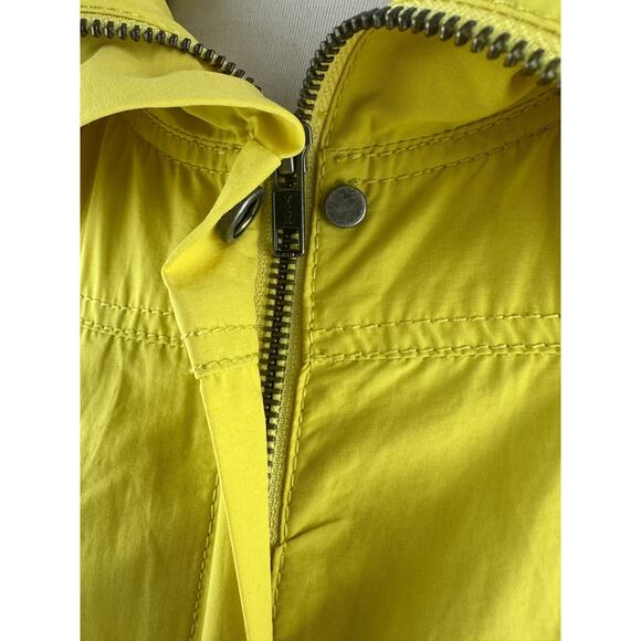 Eileen Fisher Anorak Windbreaker High Collar Jacket Yellow Womens Size PP Petite - Picture 5 of 16